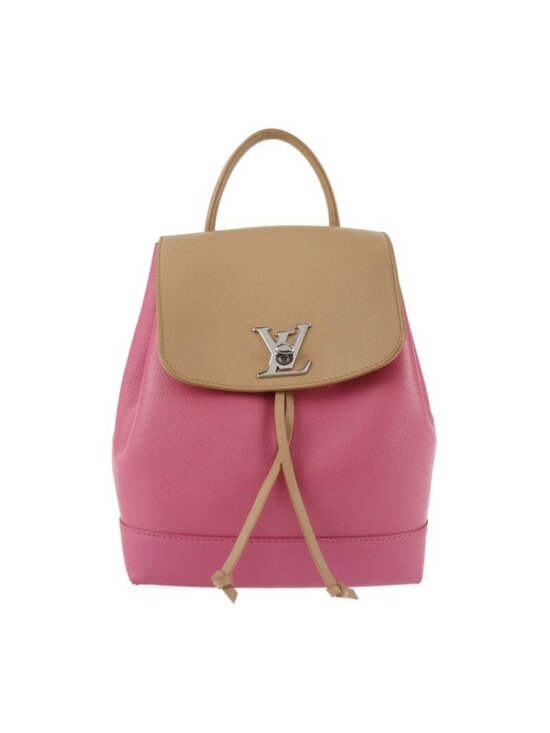 Louis Vuitton Lock Me Backpack Daypack Leather Blossom Pinkish Beige main image 8